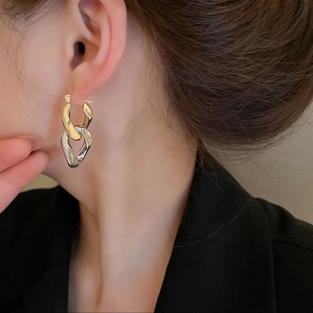 Designer Look Chain Earrings